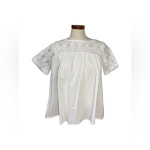 Rusticae White Lace Short Sleeve Shirt